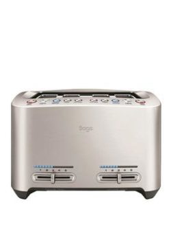 Sage By Heston Blumenthal Bta845Uk 4-Slice Smart Toaster - Brushed Stainless Steel